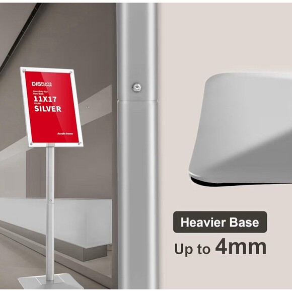 Adjustable Sign Holder Stand W/ Base 11x17 - Picture 5 of 8